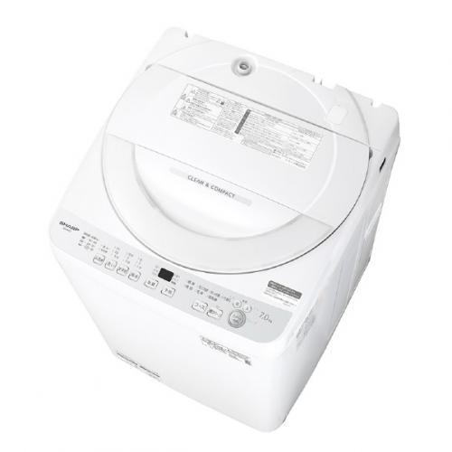 シャープ SHARP 全自動洗濯機 7kg シルバー系 ES-GE7J-S