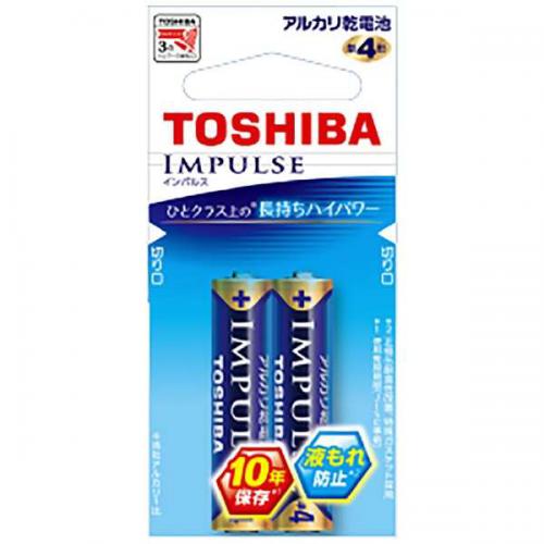 東芝 TOSHIBA アルカリ乾電池 単4形 インパルス 2本パック LR03H2EC