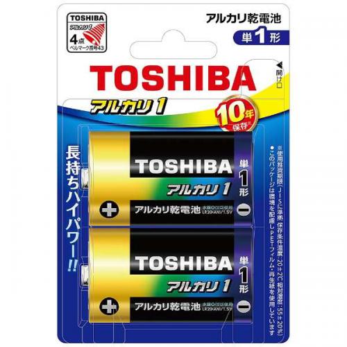 東芝 TOSHIBA アルカリ乾電池 単1形 2本パック LR20AN2BP