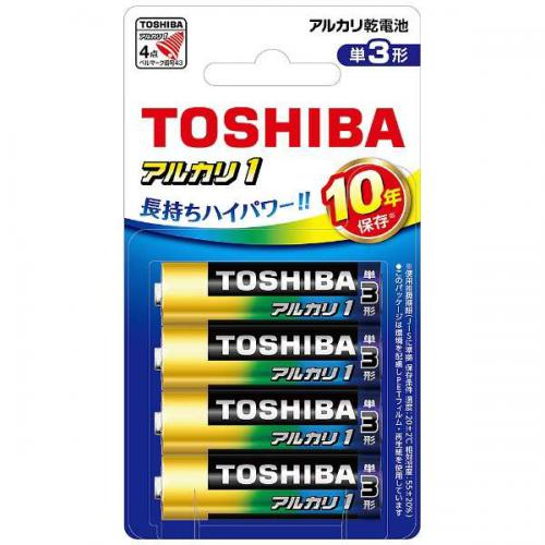 東芝 TOSHIBA アルカリ乾電池 単3形 4本パック LR6AN4BP