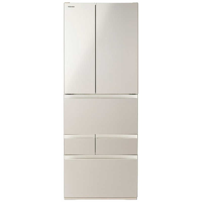 東芝 TOSHIBA 冷蔵庫 6ドア 551L フレンチドア VEGETA ベジータ FHシリーズ サテンゴールド GR-Y550FK-EC (大型)