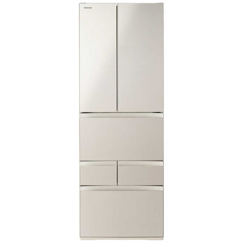 東芝 TOSHIBA 冷蔵庫 6ドア 509L フレンチドア VEGETA ベジータ FHシリーズ サテンゴールド GR-Y510FK-EC (大型)