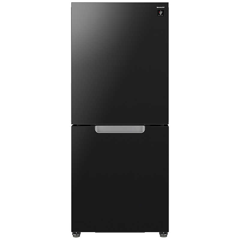 シャープ SHARP 冷蔵庫 2ドア 152L 付け替え左右開き プラズマクラスター メガフリーザー ピュアブラック SJ-GD15R-B