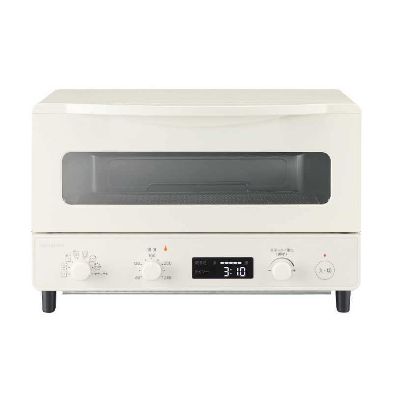コイズミ KOIZUMI オーブントースター 4枚焼き ホワイト KOS-1237/W