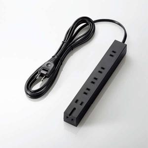 エレコム ELECOM 回転機能電源タップ6個口 3m 雷ガード ブラック T-KF01-2630BK