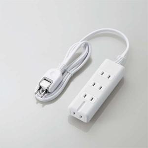 エレコム ELECOM 磁石タップ4個口 1m スタンダード雷ガード ホワイト T-KM01-2410WH