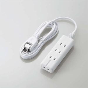 エレコム ELECOM 磁石タップ4個口 2m スタンダード雷ガード ホワイト T-KM01-2420WH