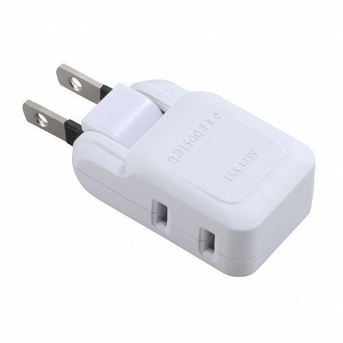 オーム電機 OHM マイクロタップ2個口 HS-A1414W