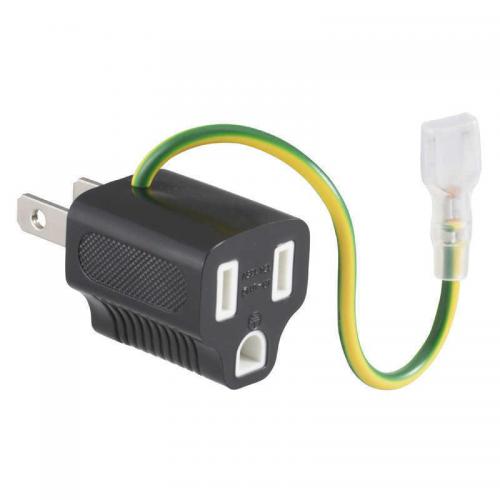 オーム電機 OHM 接地アダプター アース端子カバー付き HS-TM1E1E3-K