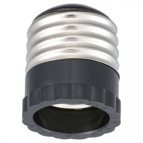 オーム電機 OHM 口金変換ソケットアダプター 黒 E26/E17 HS-LEB10