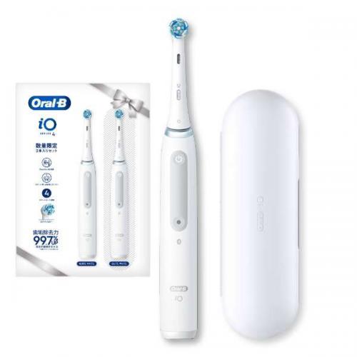 ブラウン BRAUN 電動歯ブラシ ブラウンオーラルB iO4 ホワイト 本体2本セット IOG41A61KWT-2