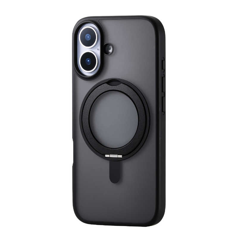 エレコム ELECOM iPhone 17ケース ハイブリッドケース MAGKEEP スタンド ブラック PMA25AMAGSTBK