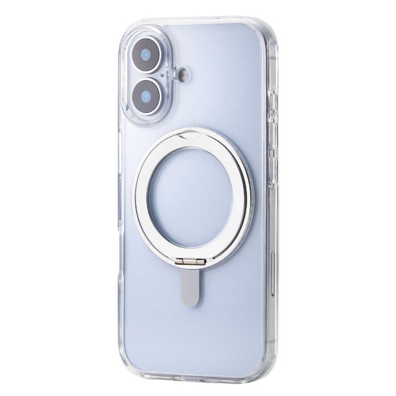 エレコム ELECOM iPhone 17ケース ハイブリッドケース MAGKEEP スタンド シルバー PMA25AMAGSTSV