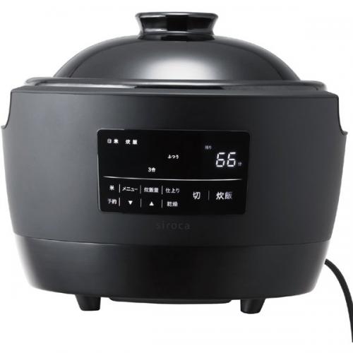 シロカ 長谷園×siroca　かまどさん電気 SR-E111(K) ブラック