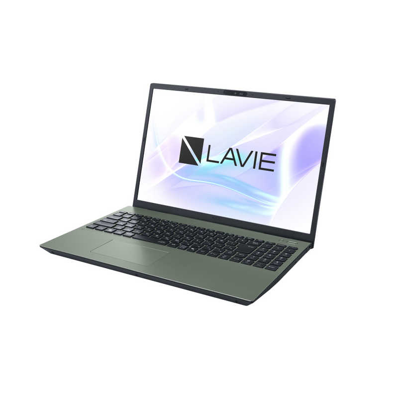 エヌイーシー NEC ノートパソコン LAVIE N16(N1675/KAE) オリーブグルーン ［16.0型 /Windows11 Home /AMD Ryzen 7 /メモリ：16GB /SSD：512GB /Office Home and Business /日本語版キーボード /2025年夏モデル］PC-N1675KAE