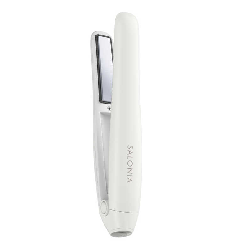 サロニア SALONIA コードレス ストレートヘアアイロン 12mm 140℃～180℃ 充電式(コードレス) ホワイト KSAL25119WH