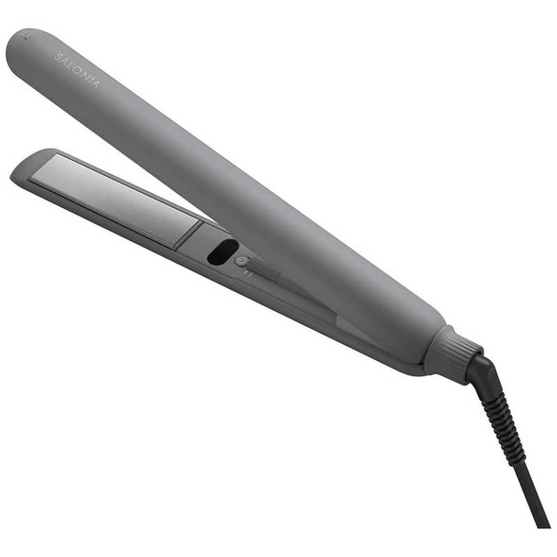 サロニア SALONIA ストレートアイロン スムースシャイン 24mm 80℃～210℃ 海外対応 交流(コード)式 グレー SAL23105GR