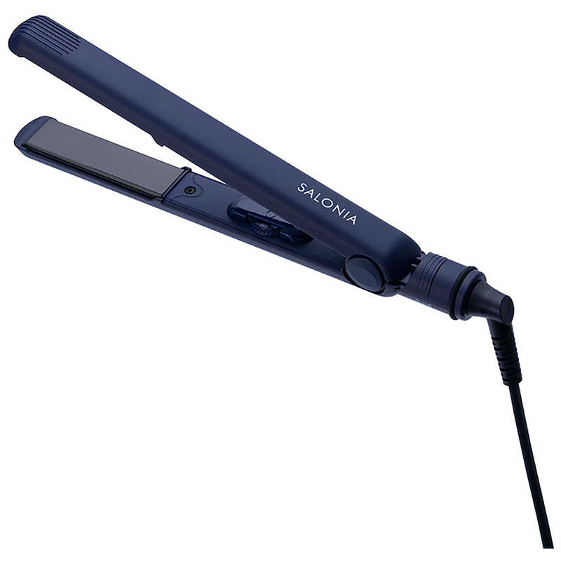 サロニア SALONIA ストレートアイロン 24mm 120℃～230℃ 海外対応 交流(コード)式 ネイビー SL-004SNV24